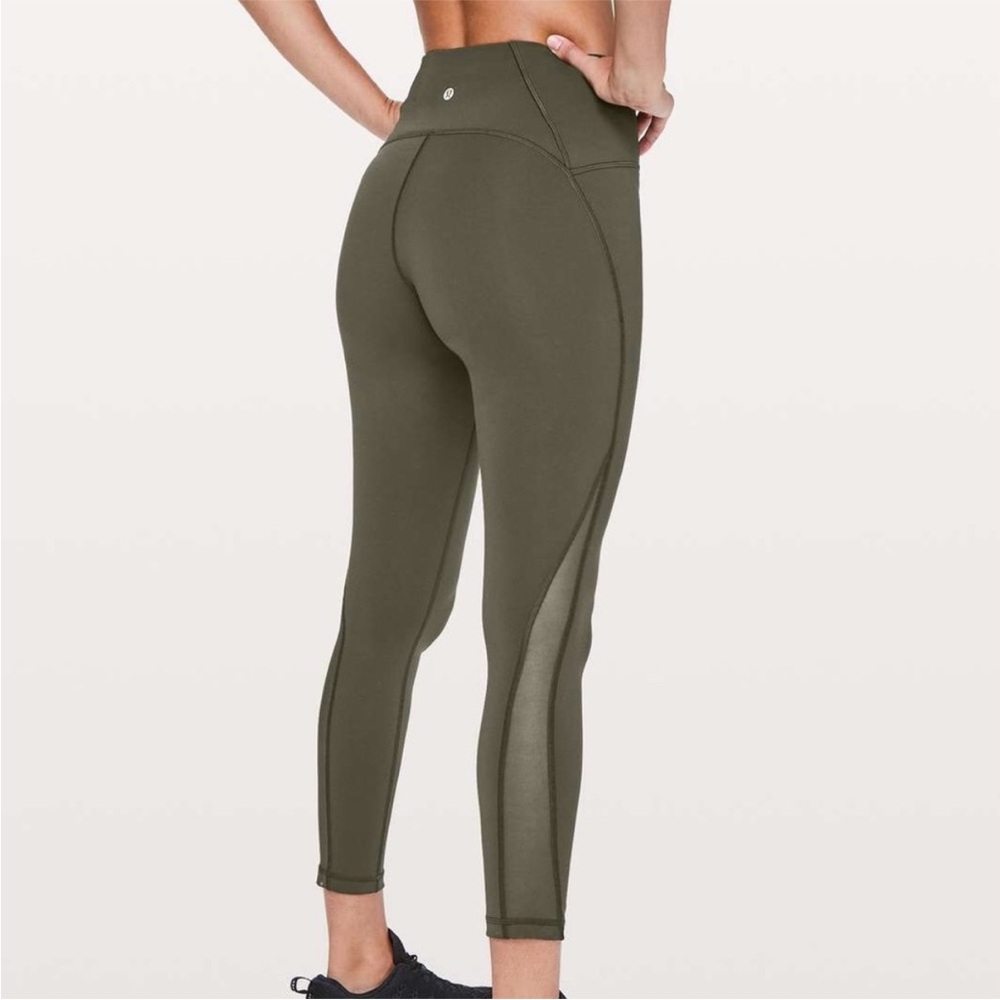 Lululemon Athletica Green Leggings with Tapered Legs